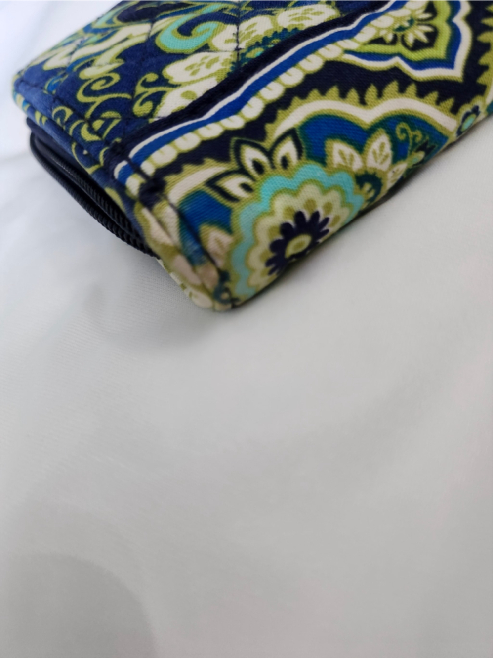 Women's Vera Bradley Wallet One Size Blue Green Paisley - Picture 4 of 11